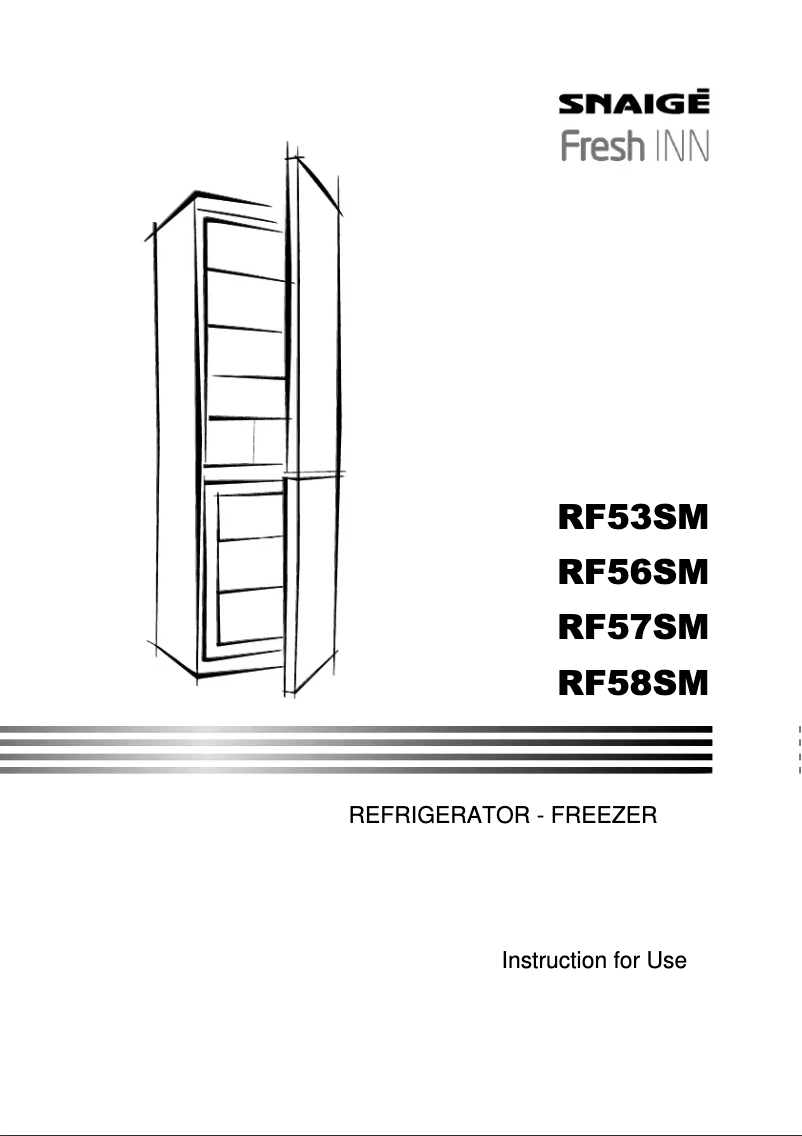 Page 1 of the manual User Manual Snaigė Fresh INN RF58SM-S5JJ2F0