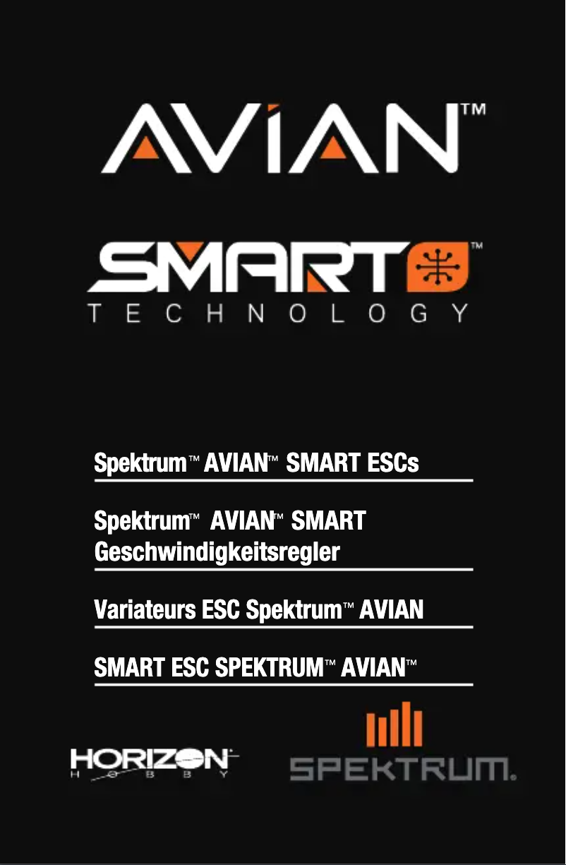 Page 1 of the manual User Manual Spektrum Avian 60