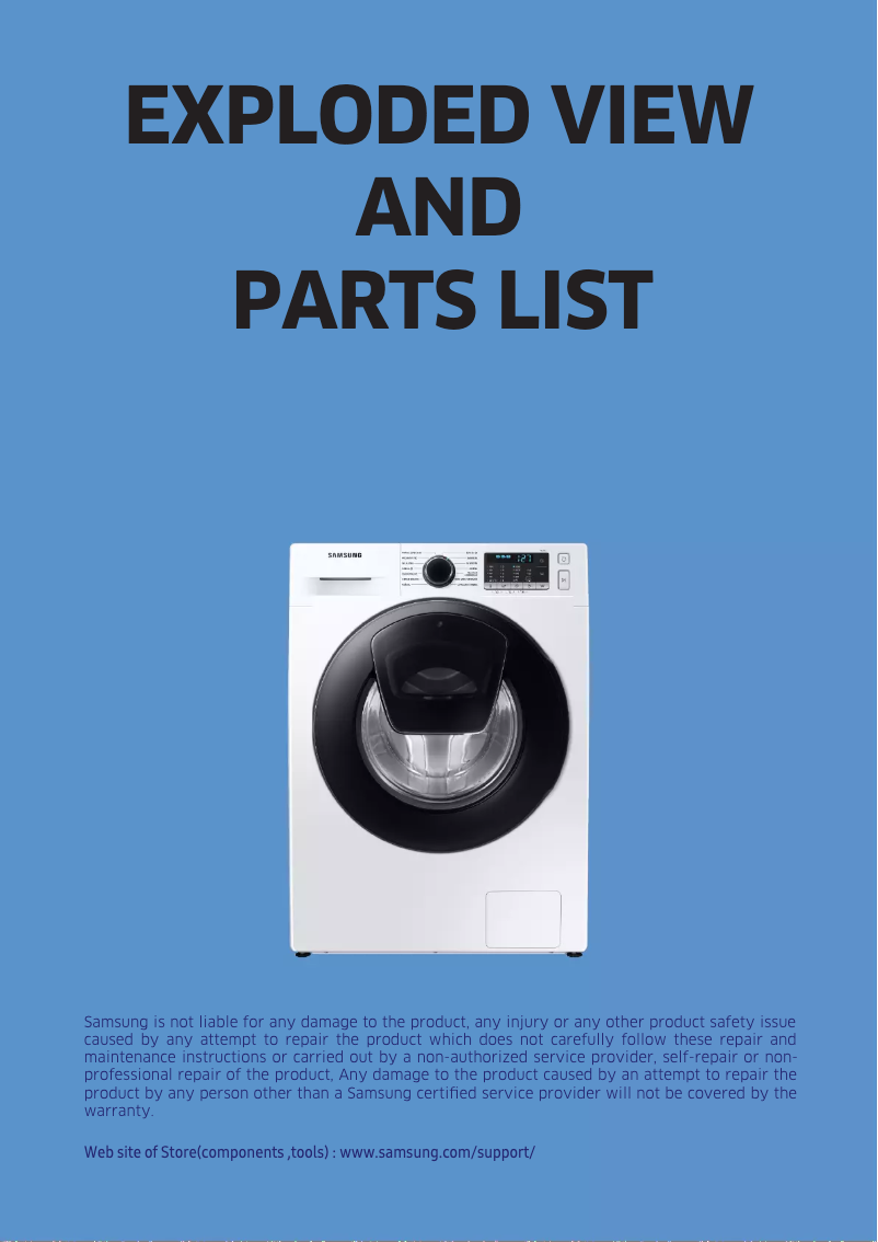 First page image of the manual for WW80AA126AH