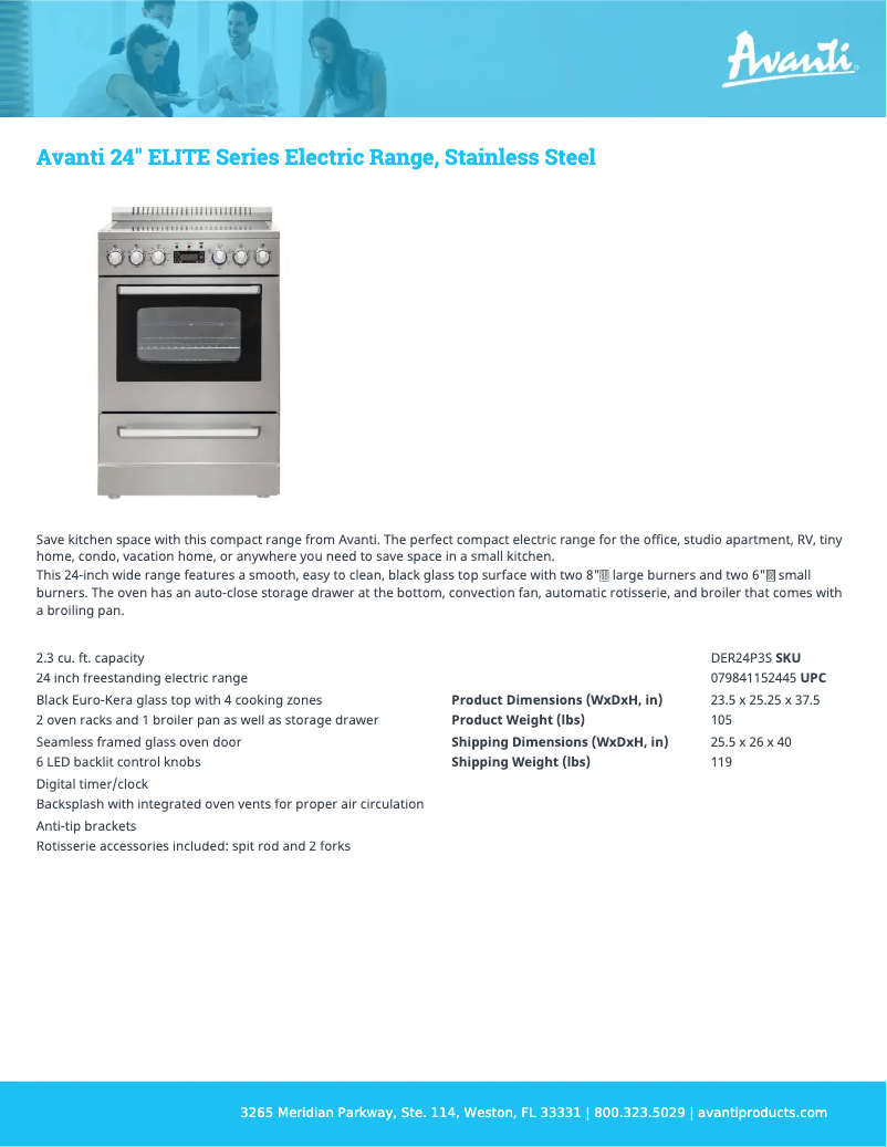 First page image of the manual for DER24P3S