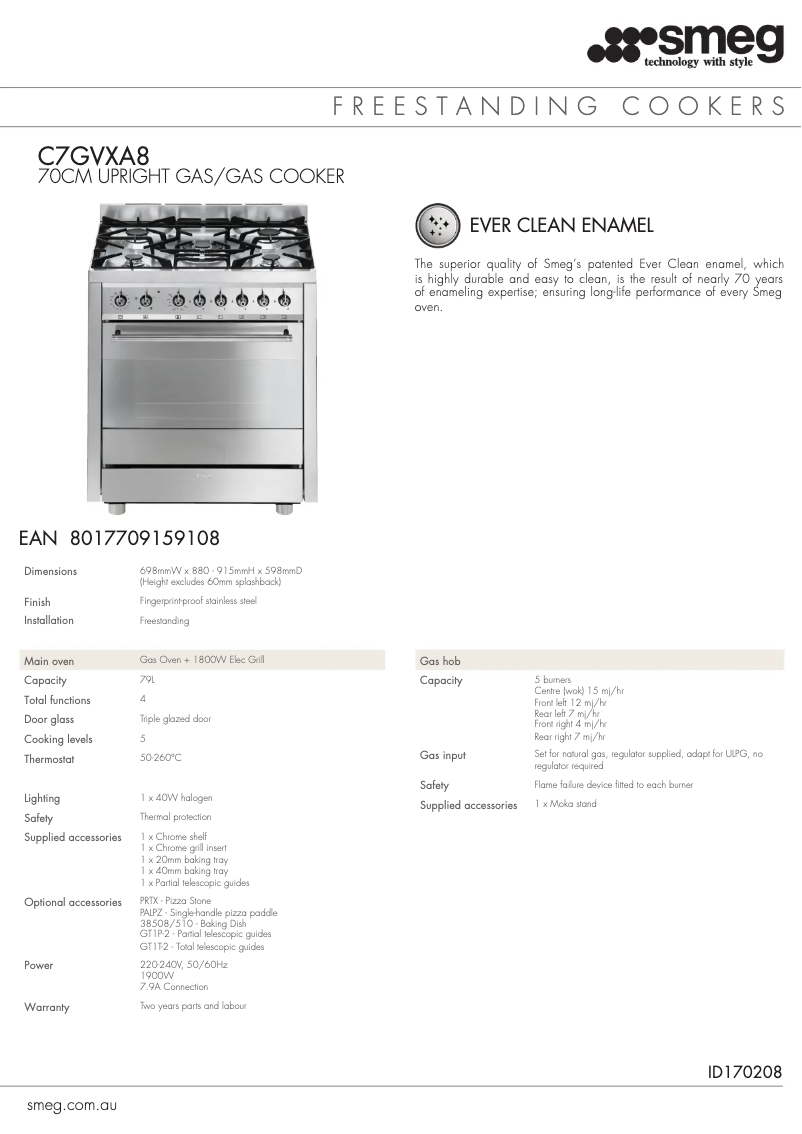First page image of the manual for C7GVXA8
