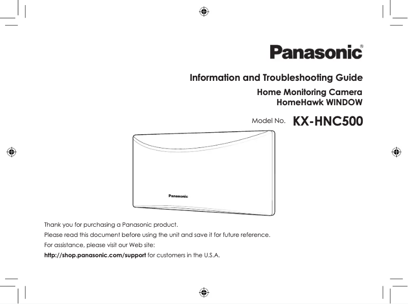 First page image of the manual for KX-HNC500