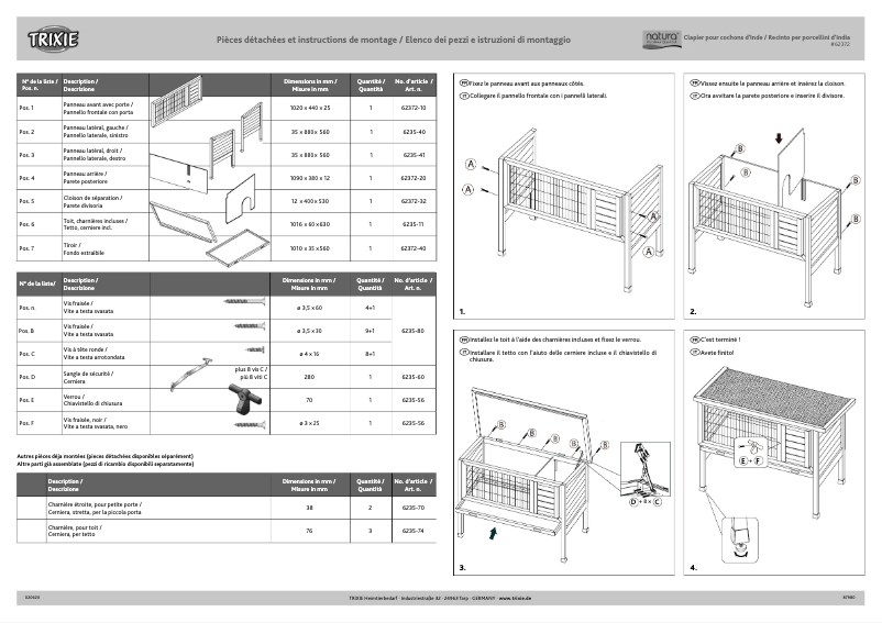 First page image of the manual for 62372