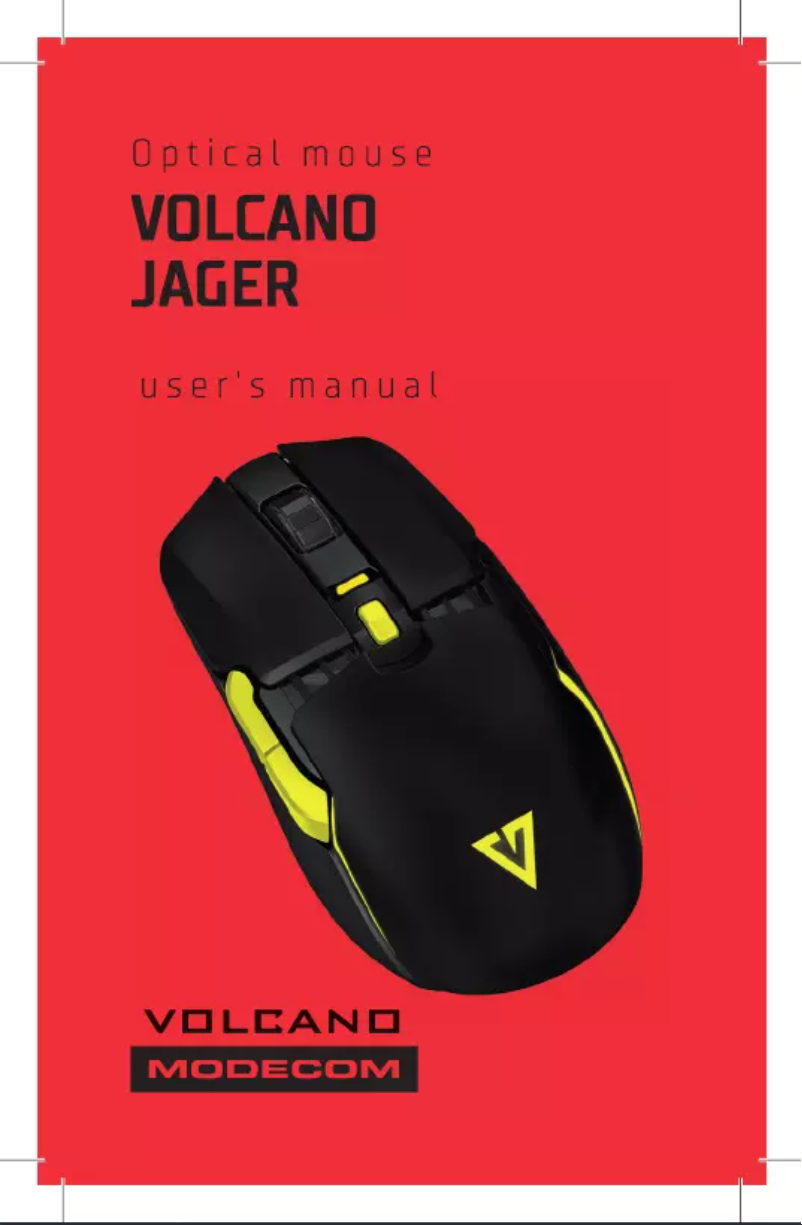 First page image of the manual for Volcano Jager