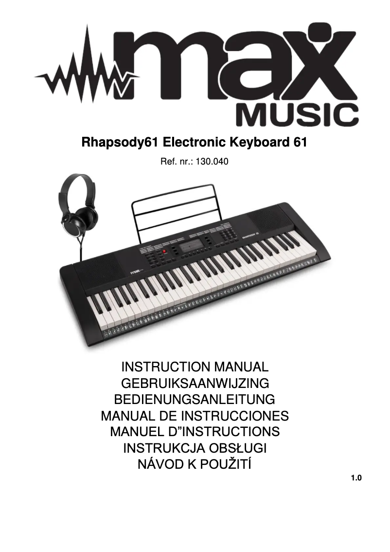 Image de la première page du manuel de l'appareil Rhapsody61