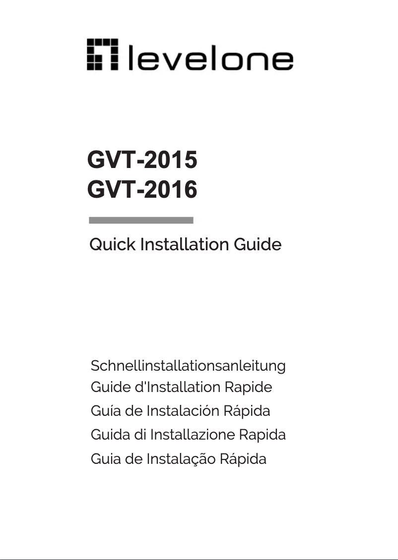 Page 1 of the manual Technical Sheet LevelOne GVT-2016