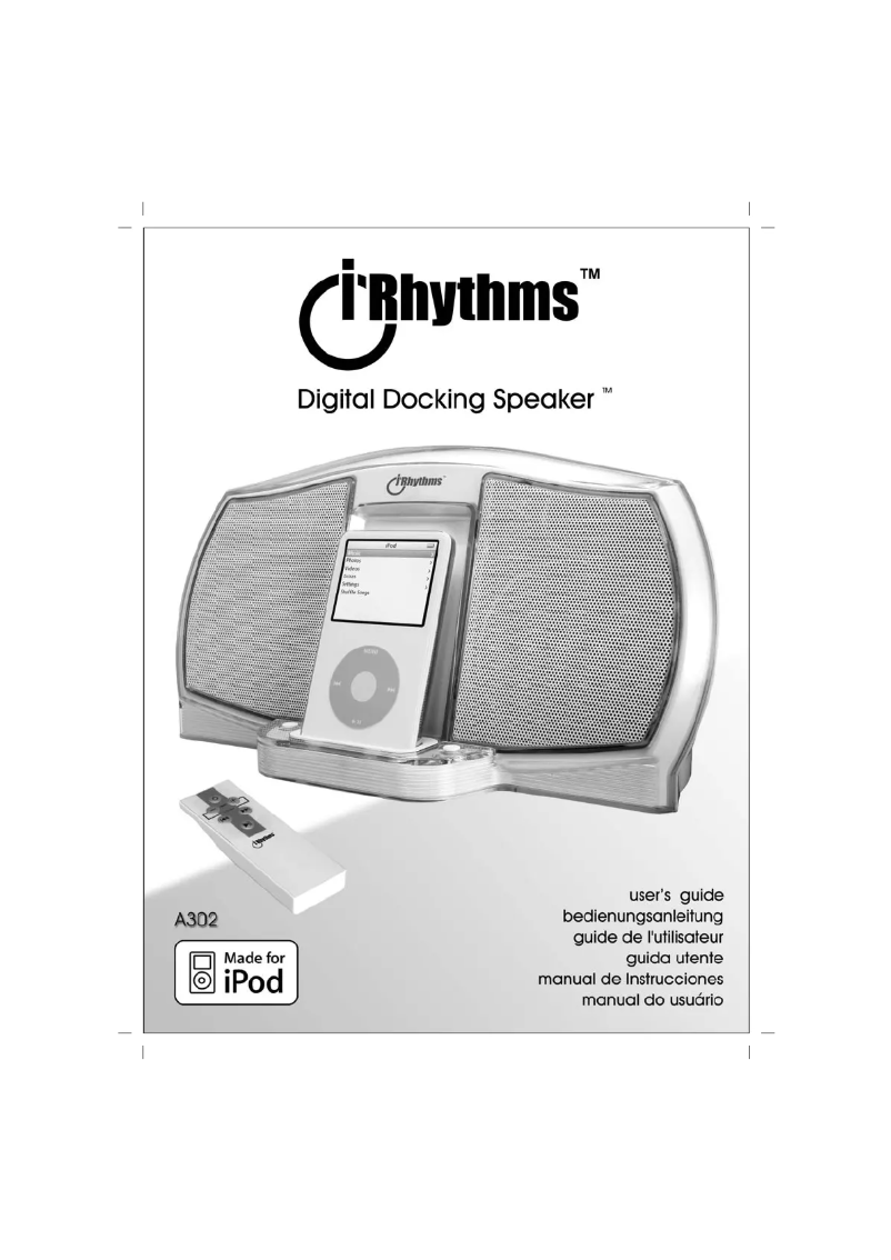 Page 1 of the manual User Manual Cyber Acoustics iRhythms A302