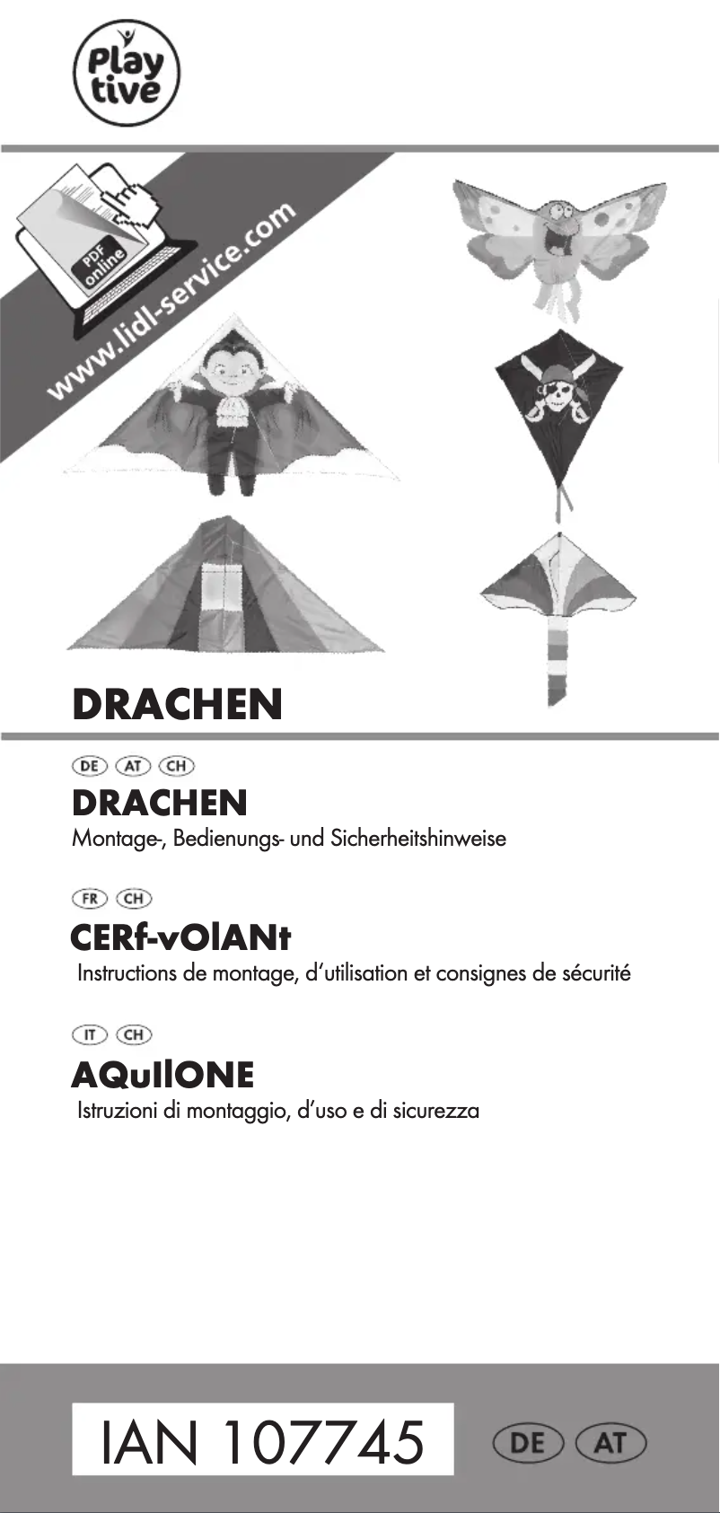 Page 1 of the manual User Manual Playtive IAN 107745