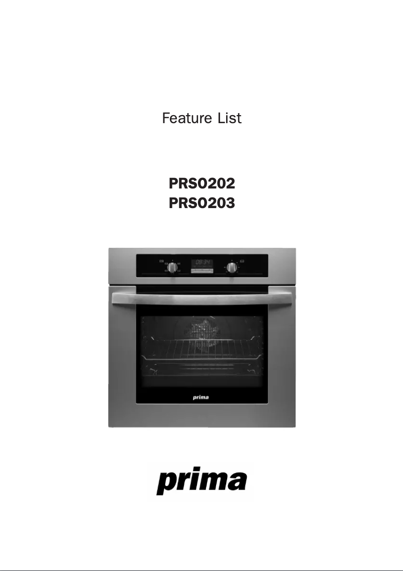 Page 1 of the manual User Manual Prima PRSO202