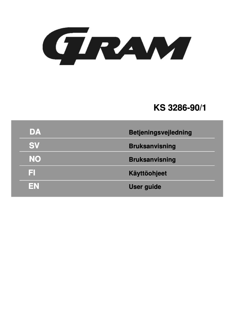 First page image of the manual for KS 3286-90/1