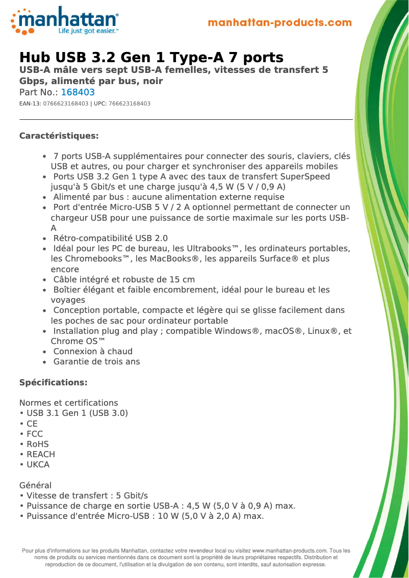 First page image of the manual for 168403