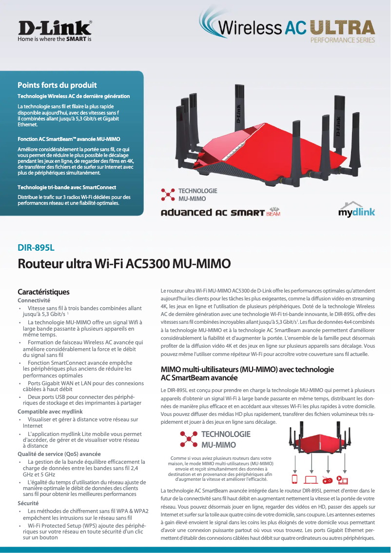 First page image of the manual for DIR-895L