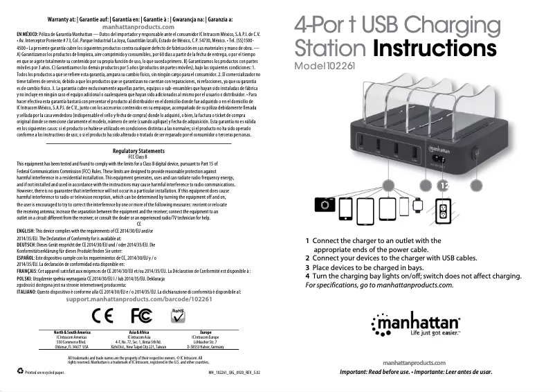 First page image of the manual for 102261