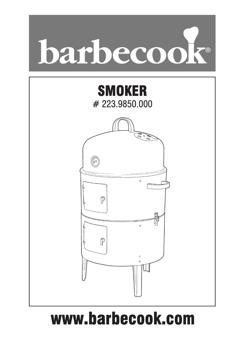 Page 1 of the manual User Manual Barbecook Rookoven L
