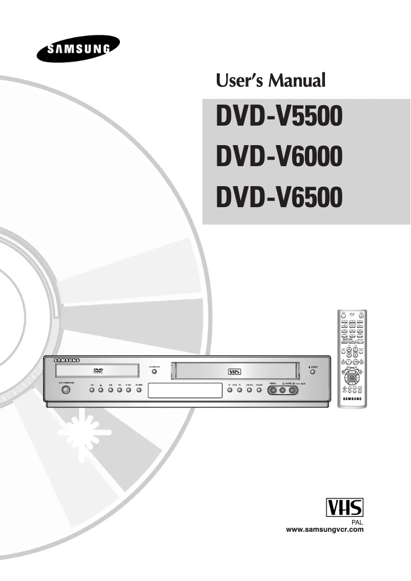 Page 1 of the manual User Manual Samsung DVD-V6000