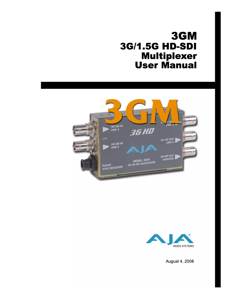 First page image of the manual for 3GM