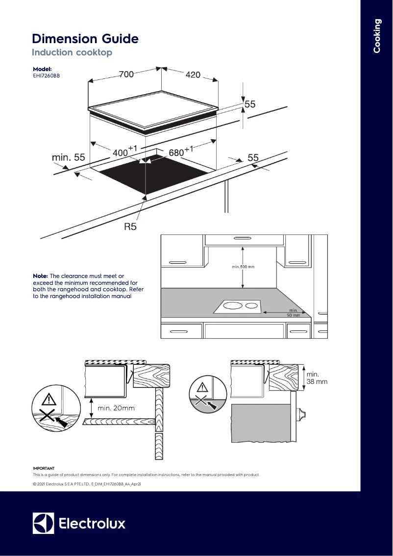 First page image of the manual for EHI7260BB