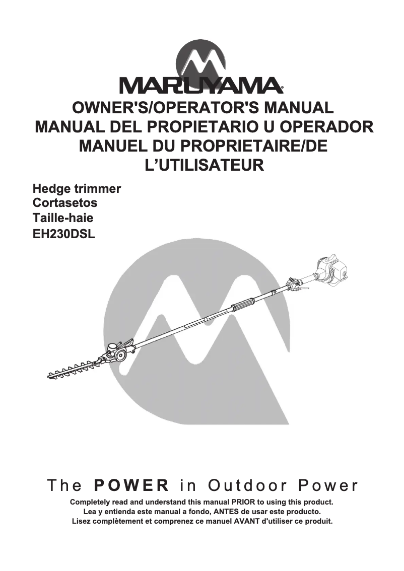 First page image of the manual for EH230DSL