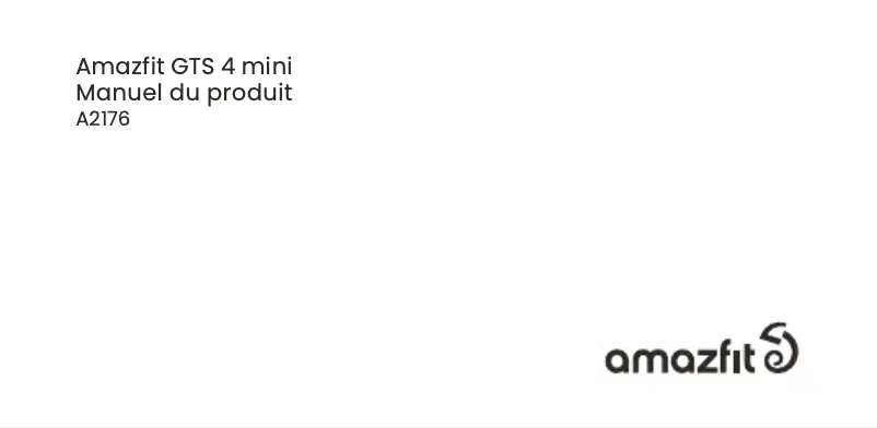 Page 1 of the manual Quick Start Guide Amazfit GTS 4 Mini