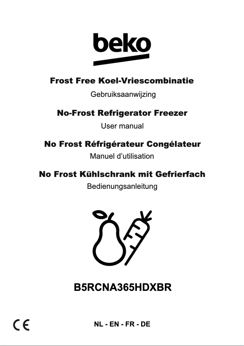 First page image of the manual for B5RCNA365HDXBR