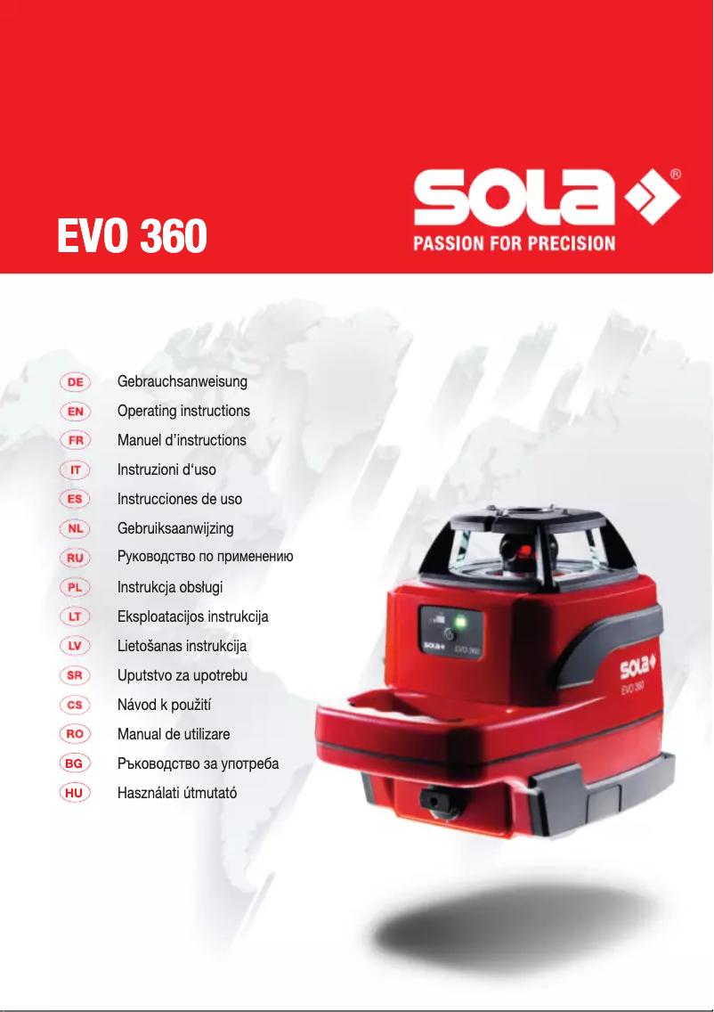 Page 1 of the manual User Manual Sola Evo 360