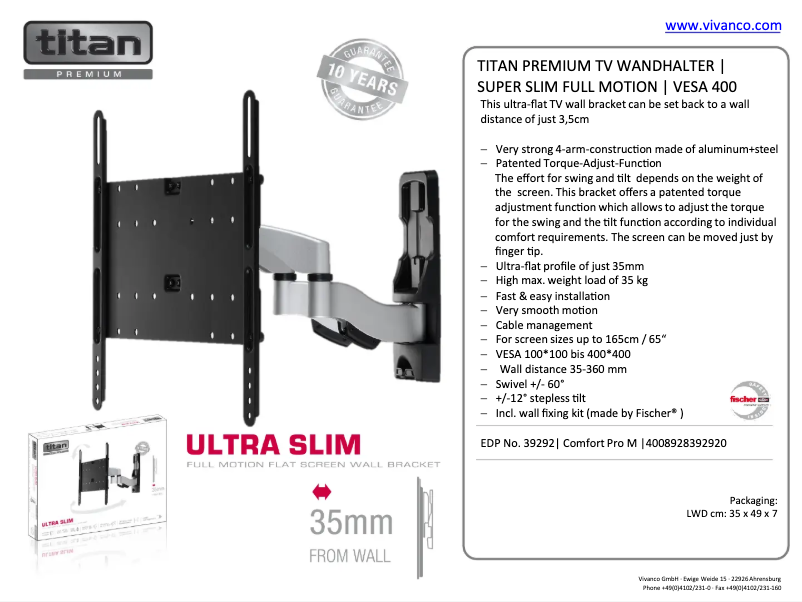 First page image of the manual for Ultra Slim Pro L