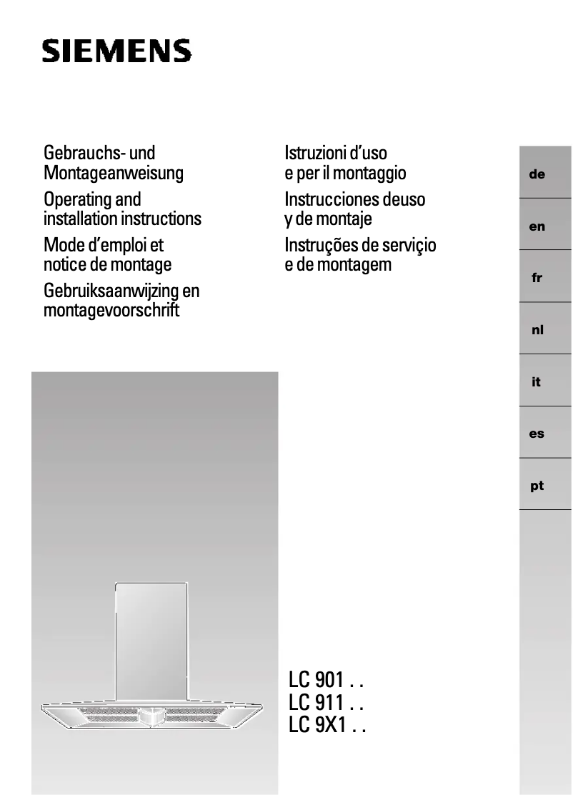 Page 1 of the manual Instruction Manual Siemens LC90150