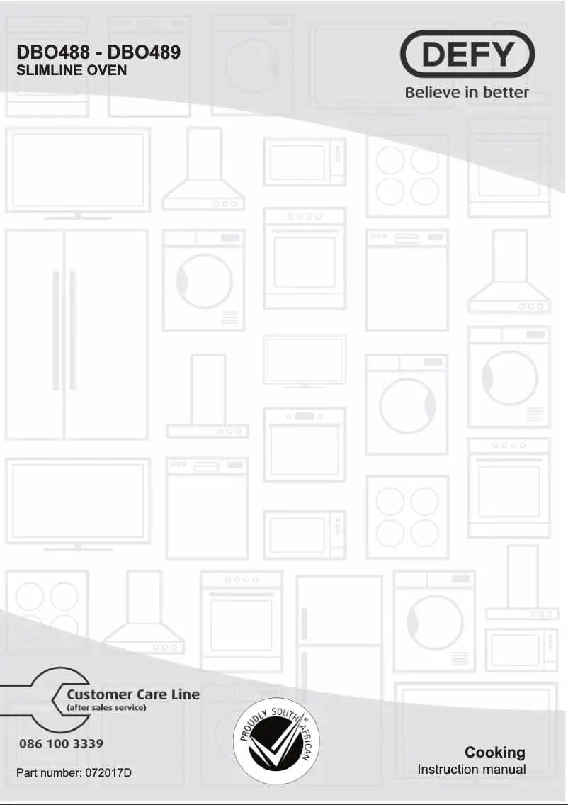 First page image of the manual for DBO489