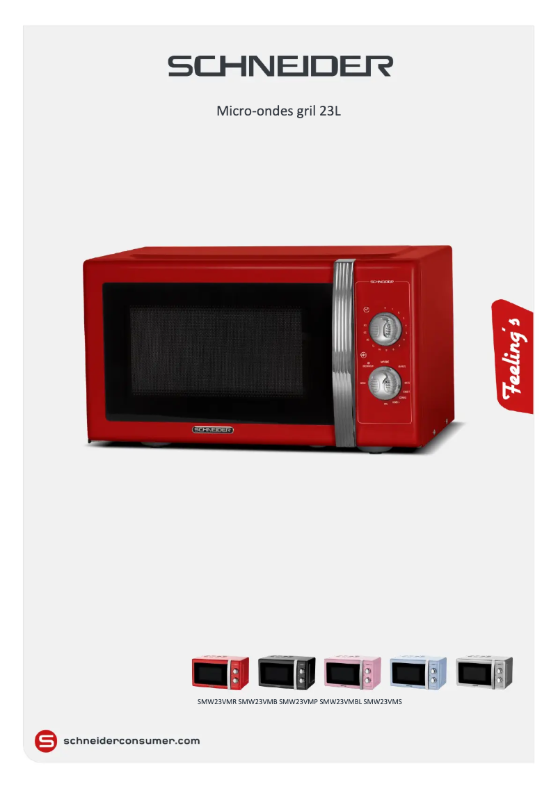 Page 1 of the manual Technical Sheet Schneider SMW23VMR
