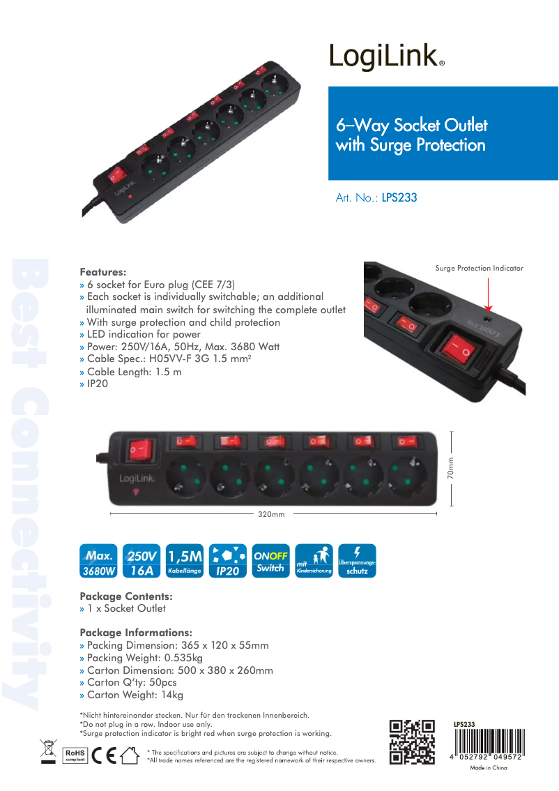 Image de la première page du manuel de l'appareil LPS233