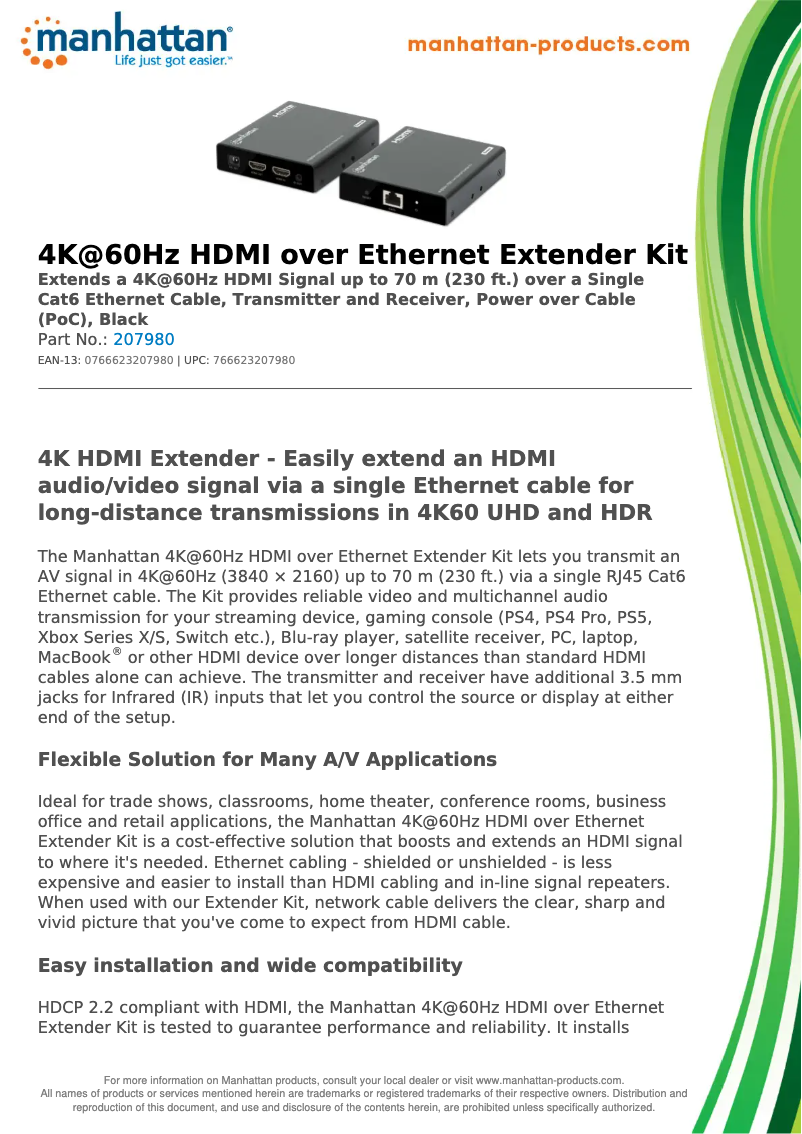 First page image of the manual for 207980