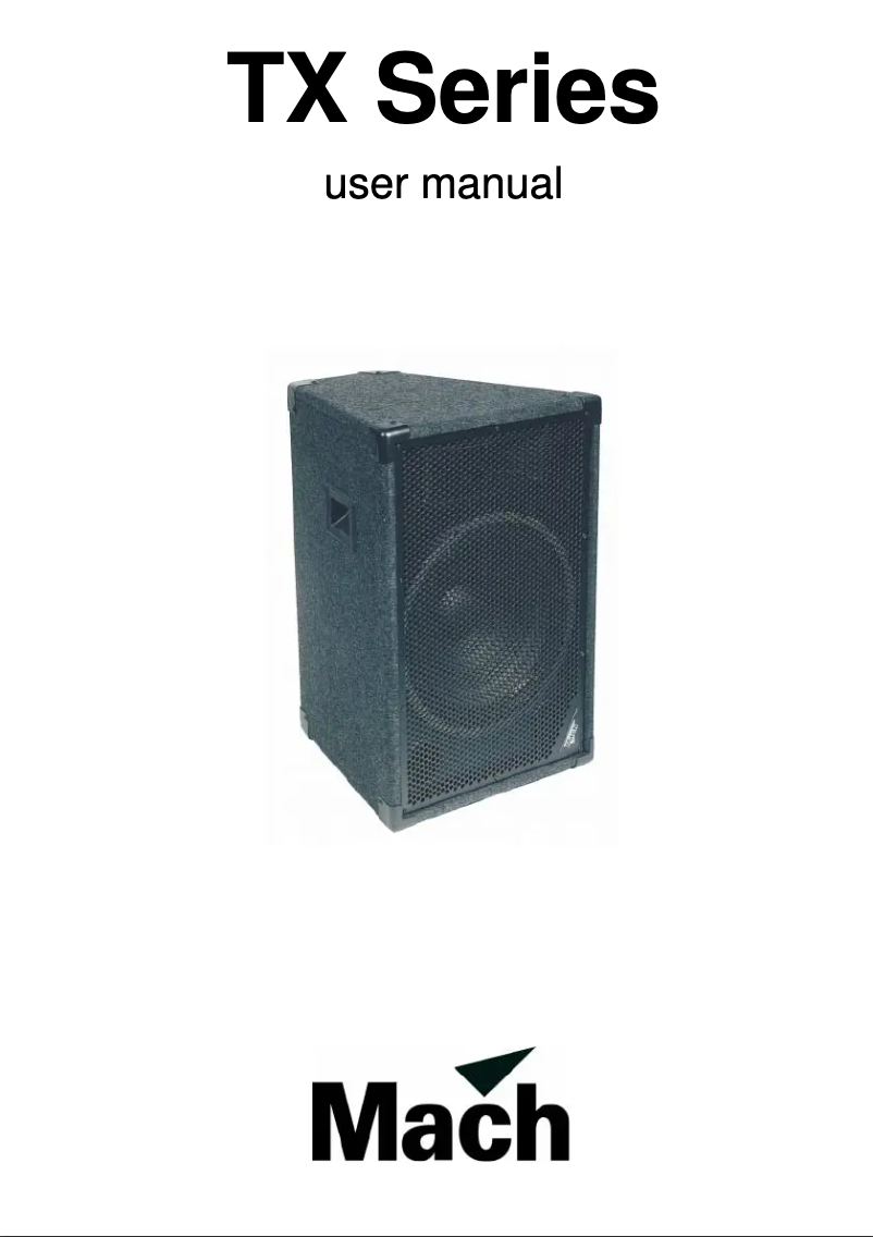 Page 1 of the manual User Manual Martin TX215F