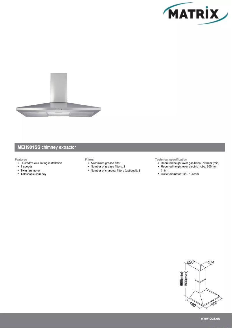 First page image of the manual for MEH901SS