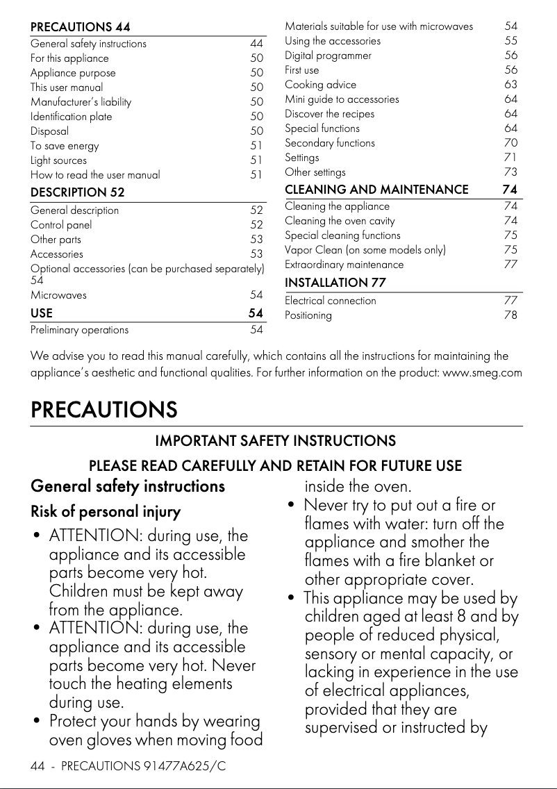 First page image of the manual for SO6402M2B