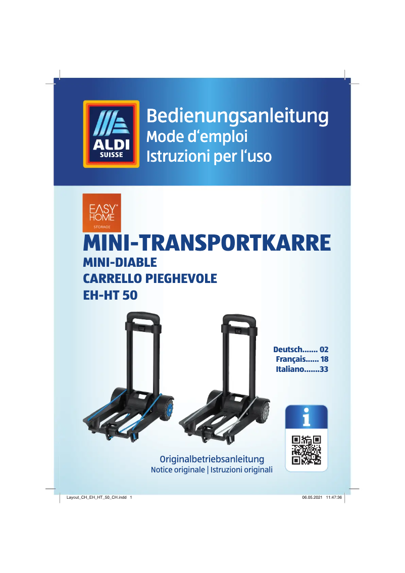 First page image of the manual for EH-HT 50