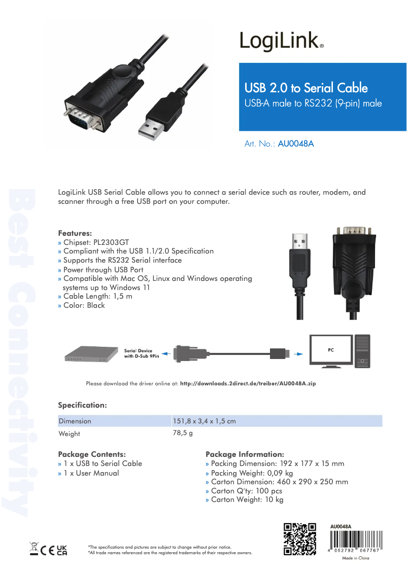 Image de la première page du manuel de l'appareil AU0048A