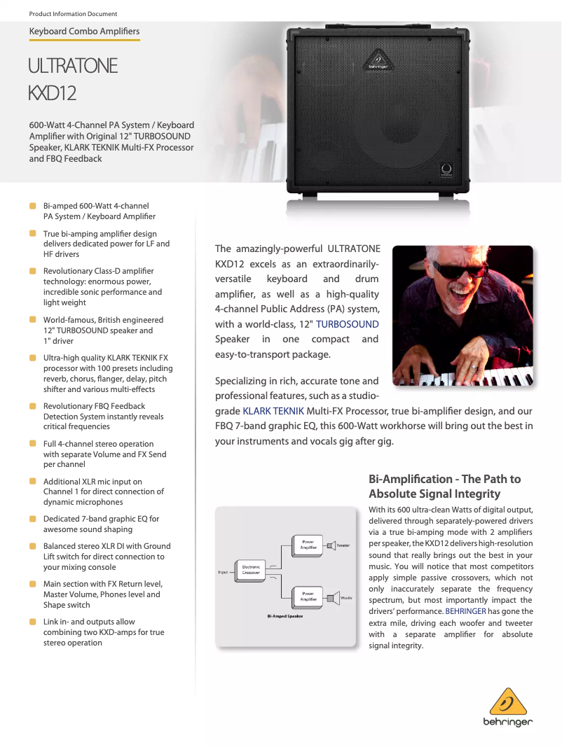 First page image of the manual for Ultratone KXD12