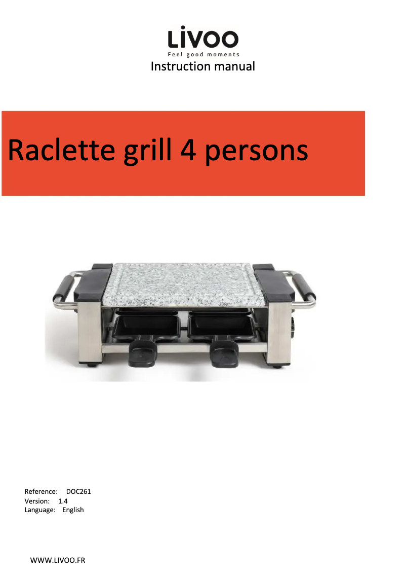 Page 1 of the manual User Manual Livoo DOC261