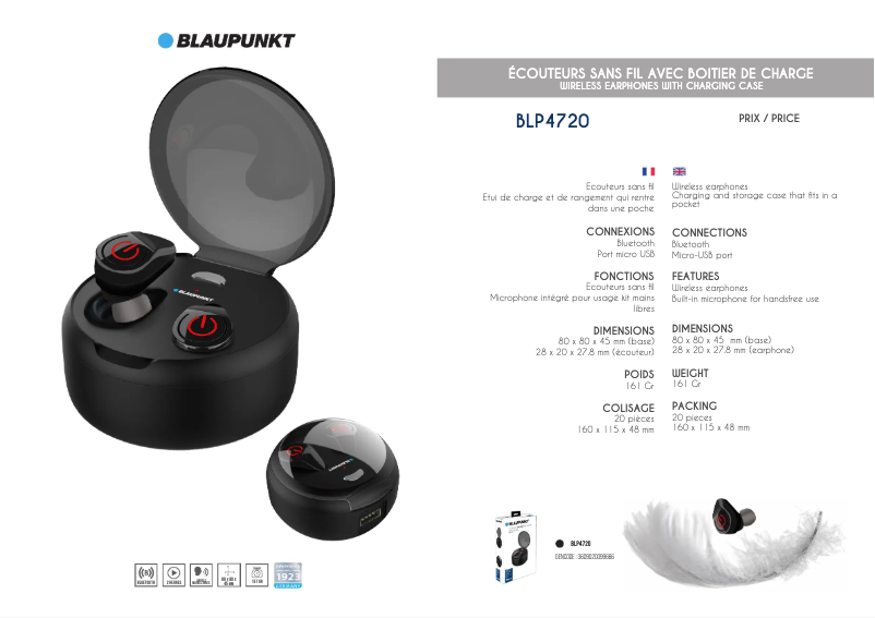 Page 1 de la notice Manuel utilisateur Blaupunkt BLP4720