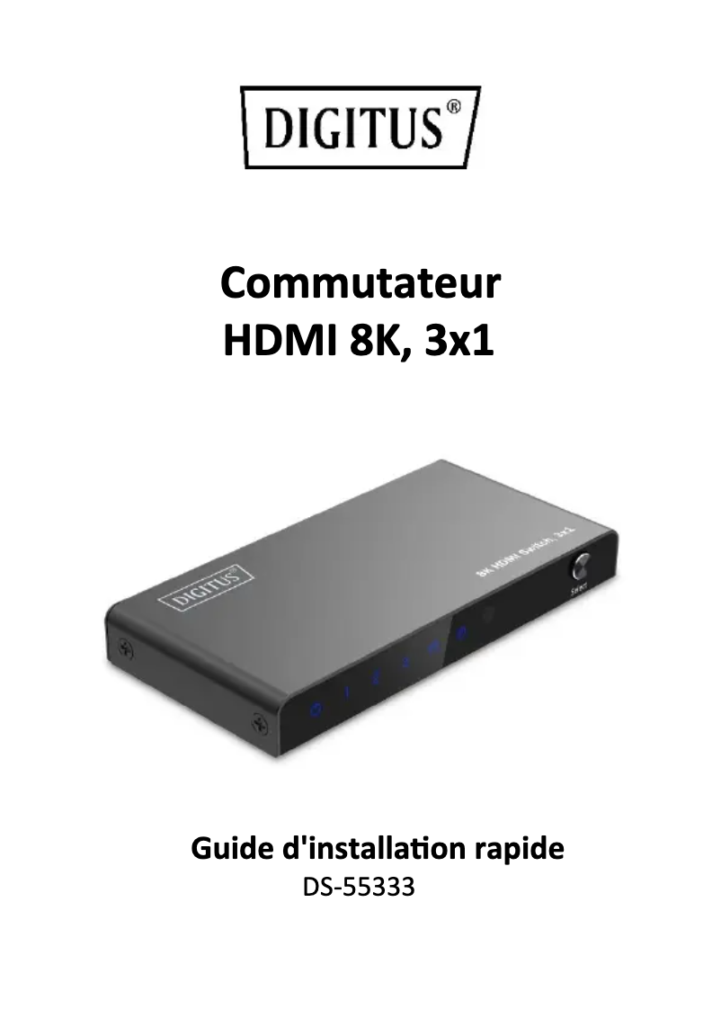 First page image of the manual for DS-55333