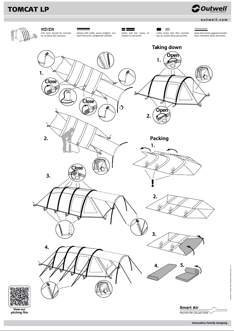 First page image of the manual for Tomcat LP