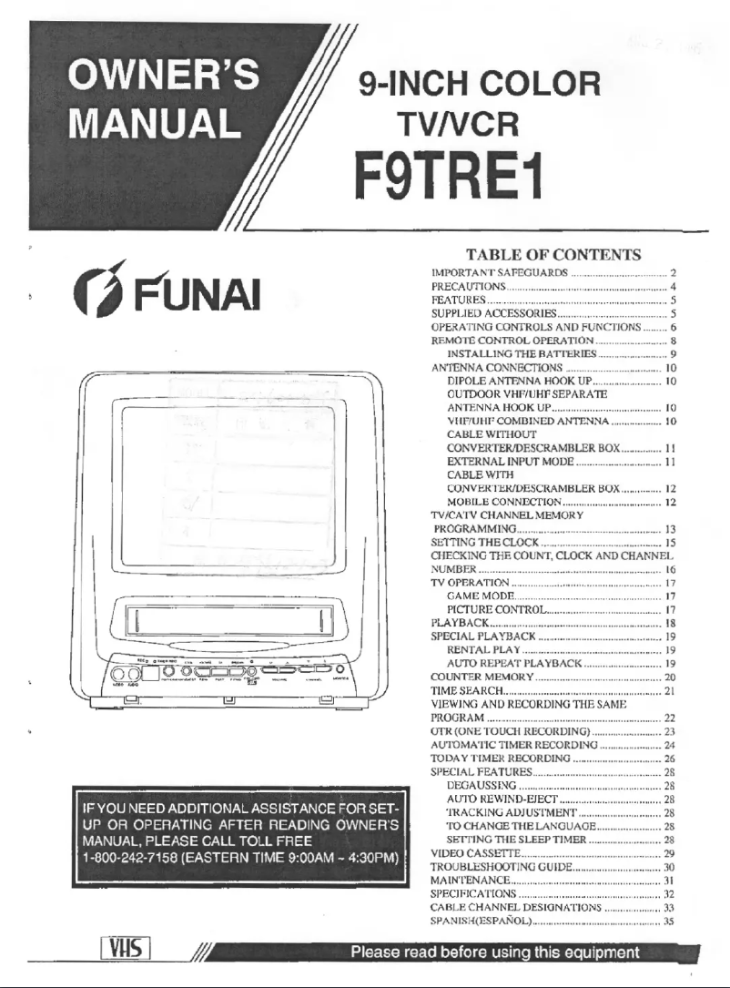 Page 1 of the manual User Manual Funai F9TRE1