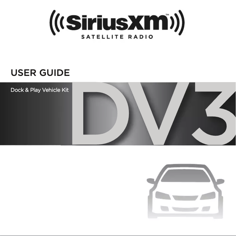 First page image of the manual for SXDV3
