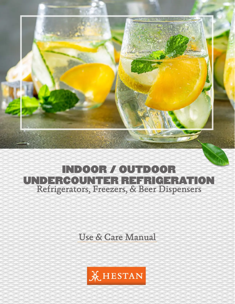 Page 1 of the manual Use and Maintenance Manual Hestan GIML15