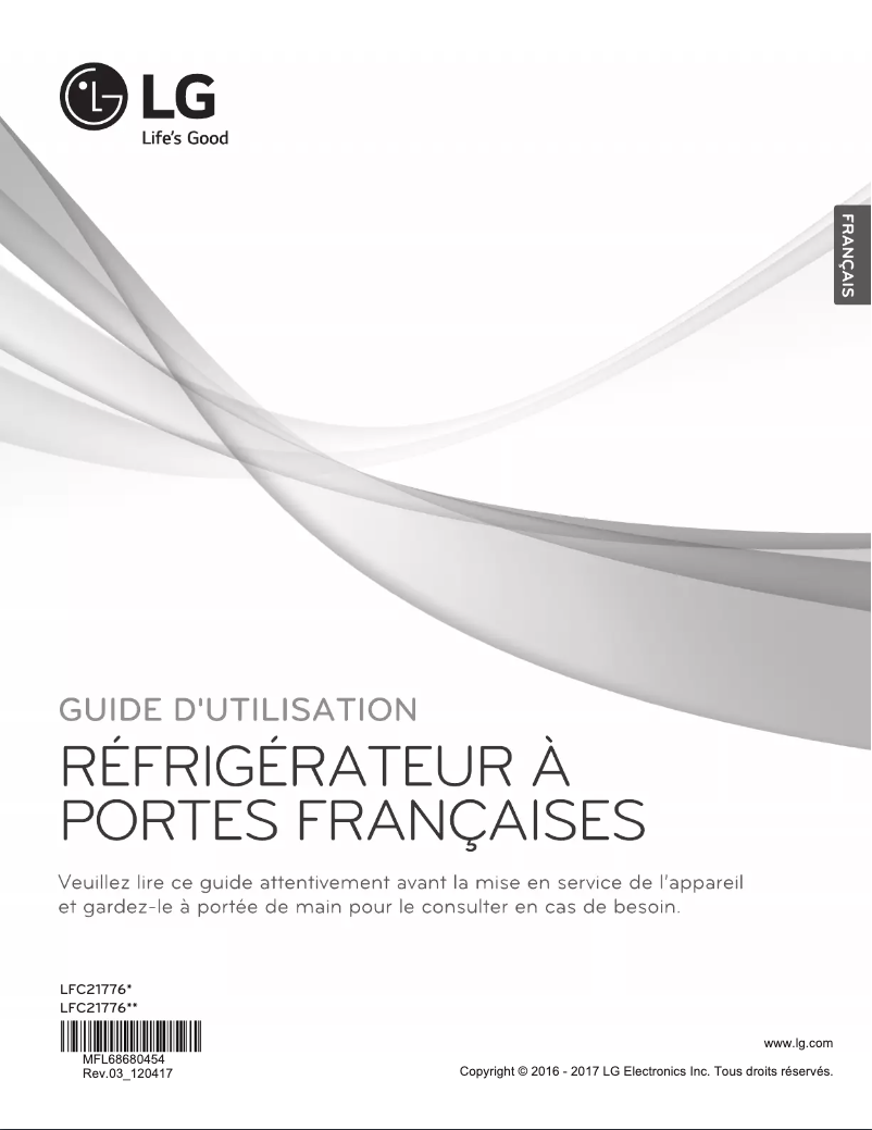 Page 1 of the manual User Manual LG LFC21776D