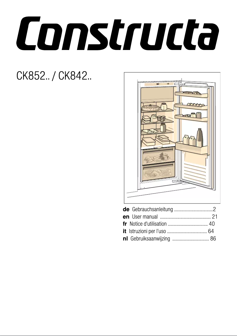 First page image of the manual for CK852AF30