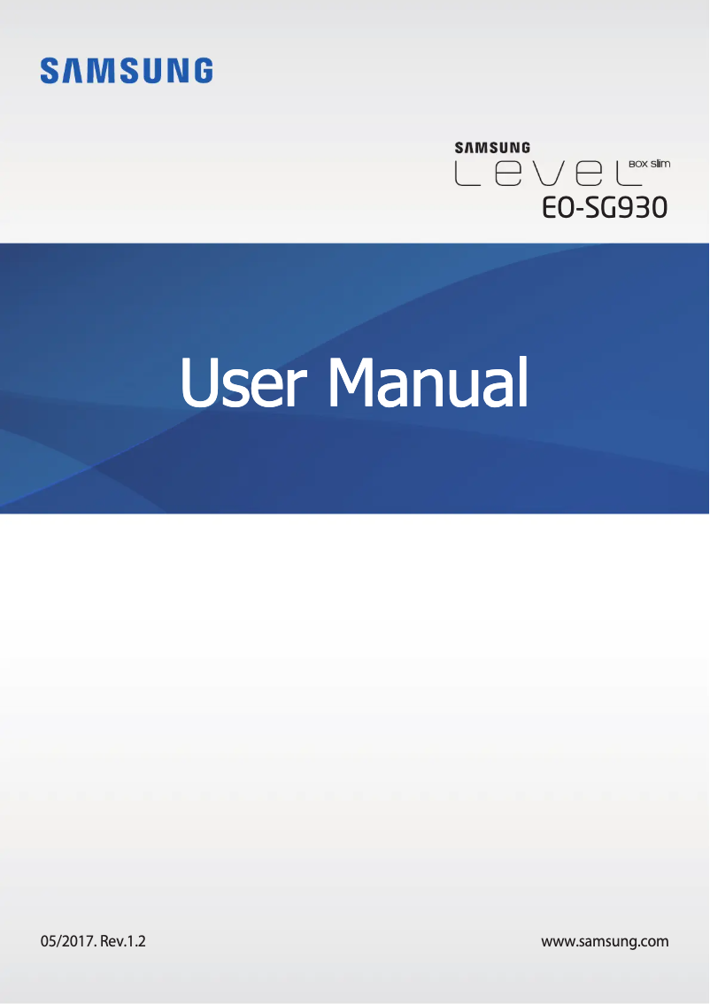 First page image of the manual for Level Box Slim EO-SG930