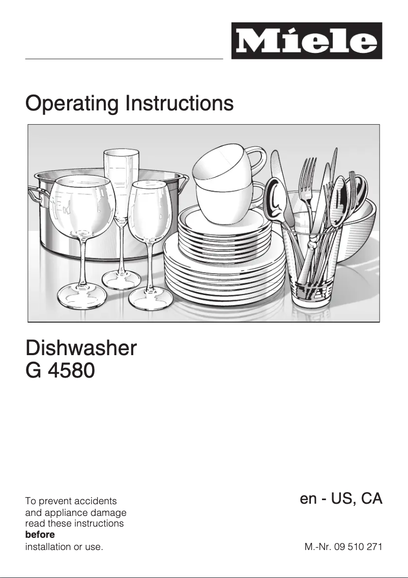 First page image of the manual for G 4580