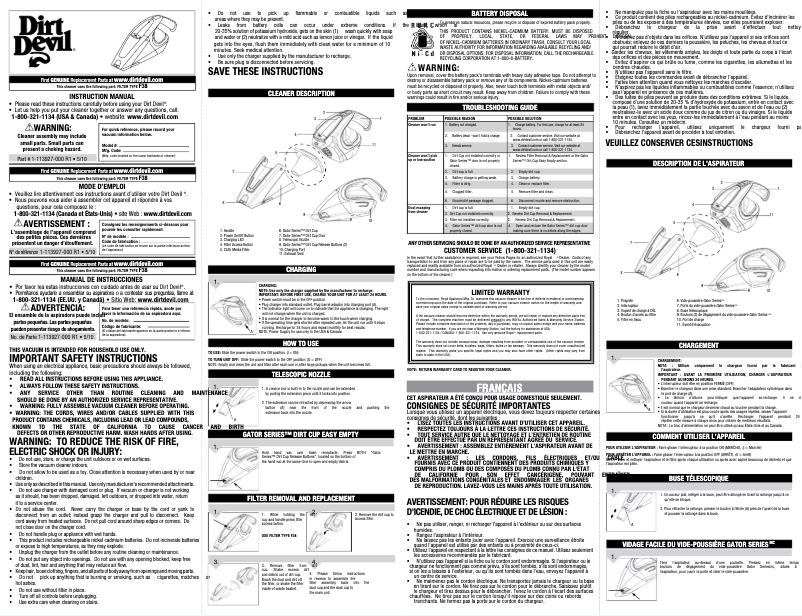 First page image of the manual for Gator BD10085