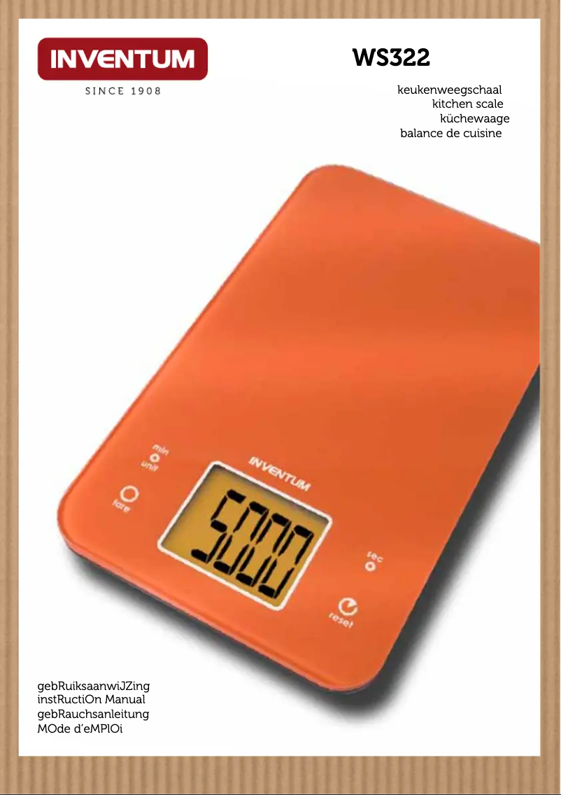 First page image of the manual for WS322